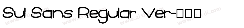 Sul Sans Regular Ver字体转换